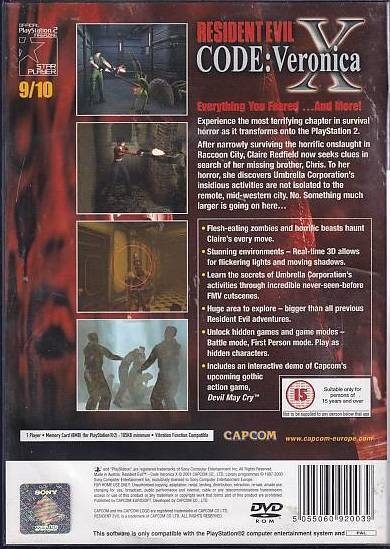 Resident Evil Code Veroinca X - Including Devil May Cry demo - PS2 (Genbrug)
